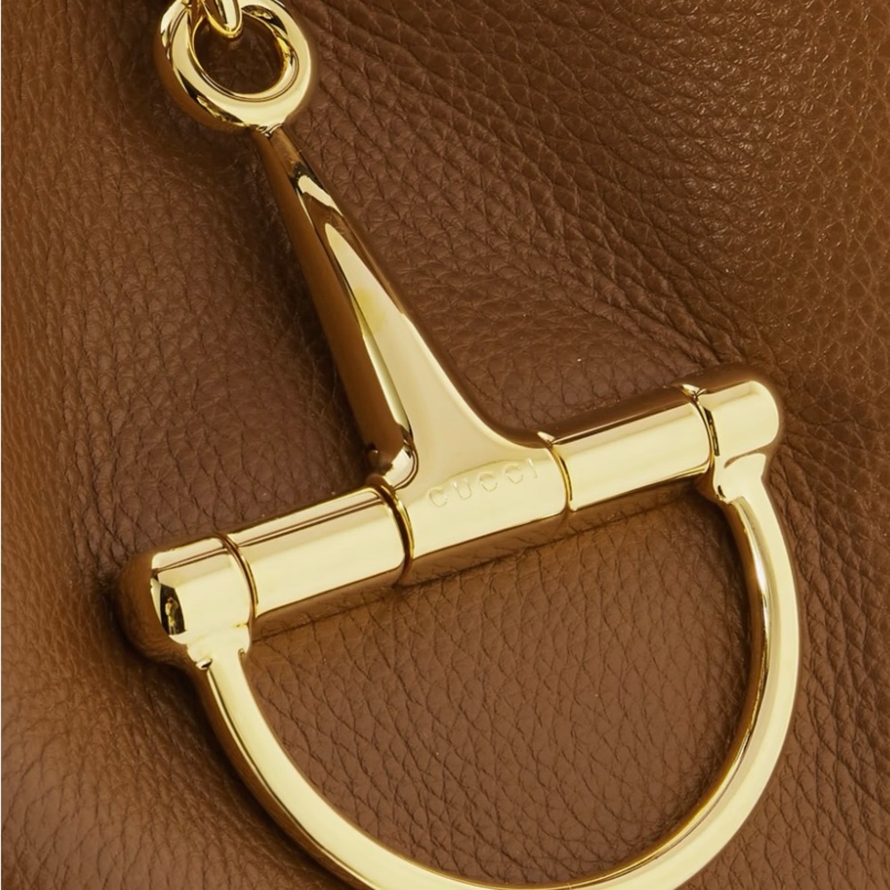 Gucci Tan Leather Hobo Bag with Gold Accent